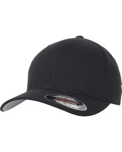 Flexfit by Yupoong Brushed Twill Cap – Undervisor, 8 Rows of Seams, Curved Wide Brim, Eyelets, Panelled Crown