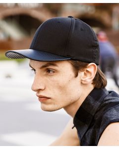 Flexfit by Yupoong Carbon Snapback - Structured Adjustable Classic Profile Cap, Classic Shape, Premium Wool Blend, Hard Buckram
