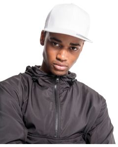 Flexfit by Yupoong Organic Cotton Cap – Snapback Closure, Flat Visor, Structured Crown Panels, Eyelets for Ventilation