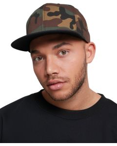 Flexfit by Yupoong Classic Snapback 2-Tone Camo Cap - Structured Fit, Robust Wool Twill Blend, Camouflage Colours