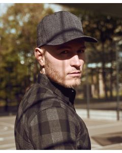 Flexfit by Yupoong Fine Melange Flexfit - Structured Stretch Fitted Cap, Curved Visor, Reinforced Front, Patented Flexit Technology