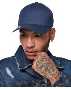 Flexfit by Yupoong Organic Cotton Cap – Curved Visor, Structured Crown Panels, Eyelets for Ventilation, Snapback Closure