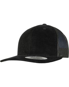 Flexfit by Yupoong Corduroy Retro Trucker Cap - Structured Classic Fit, Classic Cord, Casual Mesh, Practical Snapback Closure