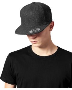 Flexfit By Yupoong Melton Wool Snapback – Classic Structured Fit, Wool Blend, Matching Plastic Snap