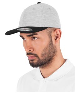 Flexfit by Yupoong Double Jersey 2-Tone - Cap Structured Stretch Fit, Soft Jersey Knit Fabric, Hard Buckram, Elasticity