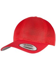 Flexfit by Yupoong 360° Omnimesh Cap – Stylish, Structured Crown, Pre-Bent Brim, Button Top, Snapback Closure