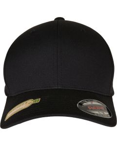 Flexfit by Yupoong Recycled Polyester Cap – Structured Crown, Curved Visor, Eyelets for Ventilation, Monochrome, Adjustable Fit