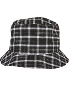Flexfit by Yupoong Checkered Hat – Bucket Top, Circumferential Brim, Sweatband for Comfort