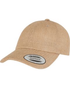 Flexfit by Yupoong Dad Jute Cap - Textured Jute Blend Adjustable Fit, Unisex Appeal, Classic Charm, Minimalist Look