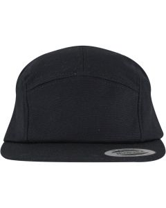 Flexfit by Yupoong Jockey Canvas Cap - Classic Structured Cotton Cap, Flat Crown, Straight Brim, Seamless Front, Jockey Cut