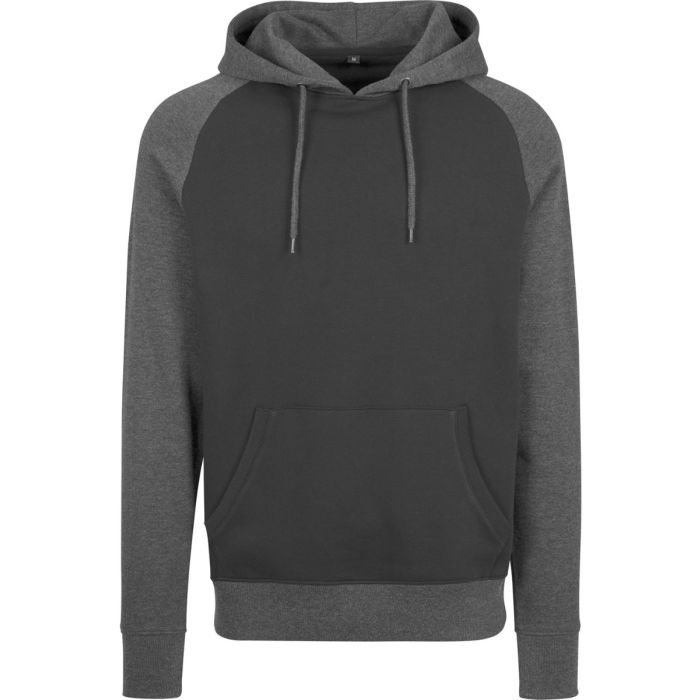 【BAON】[unisex] Sankoni Lettering Brush 2Way Raglan Zip-up Build Your Brand Raglan Hoodie – Unisex, Sporty Raglan Cut