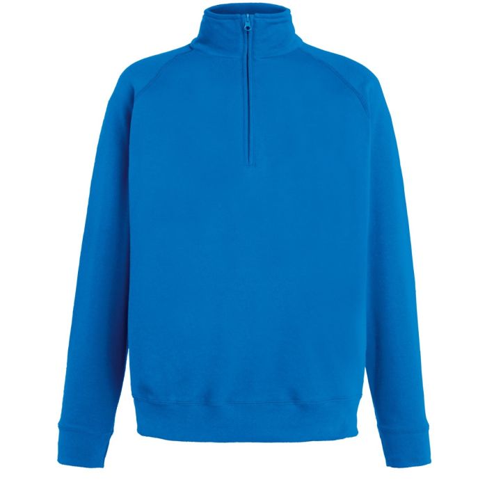 Fruit Of The Loom Lightweight Zip Neck Sweatshirt