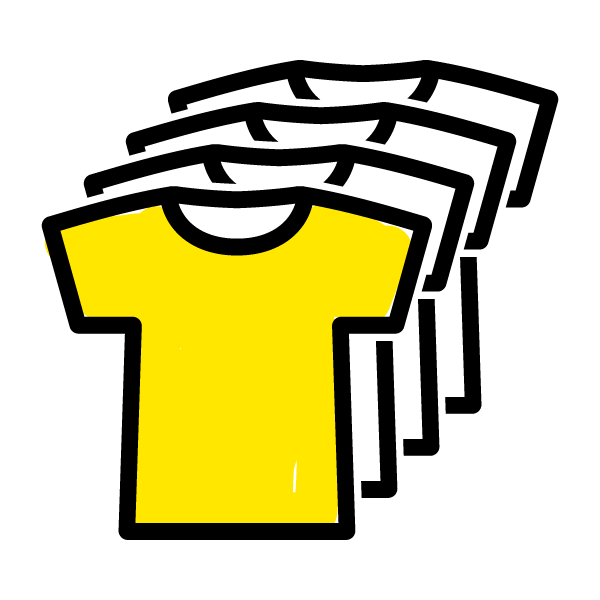 Select your garment colour and size