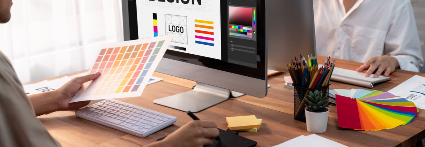 Graphic Designers creating a logo